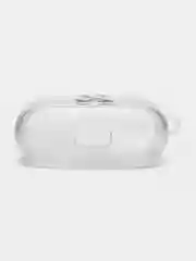 Коричневый чехол для наушников Apple AirPods 3 силиконовый прозрачный принт Nike / Найк