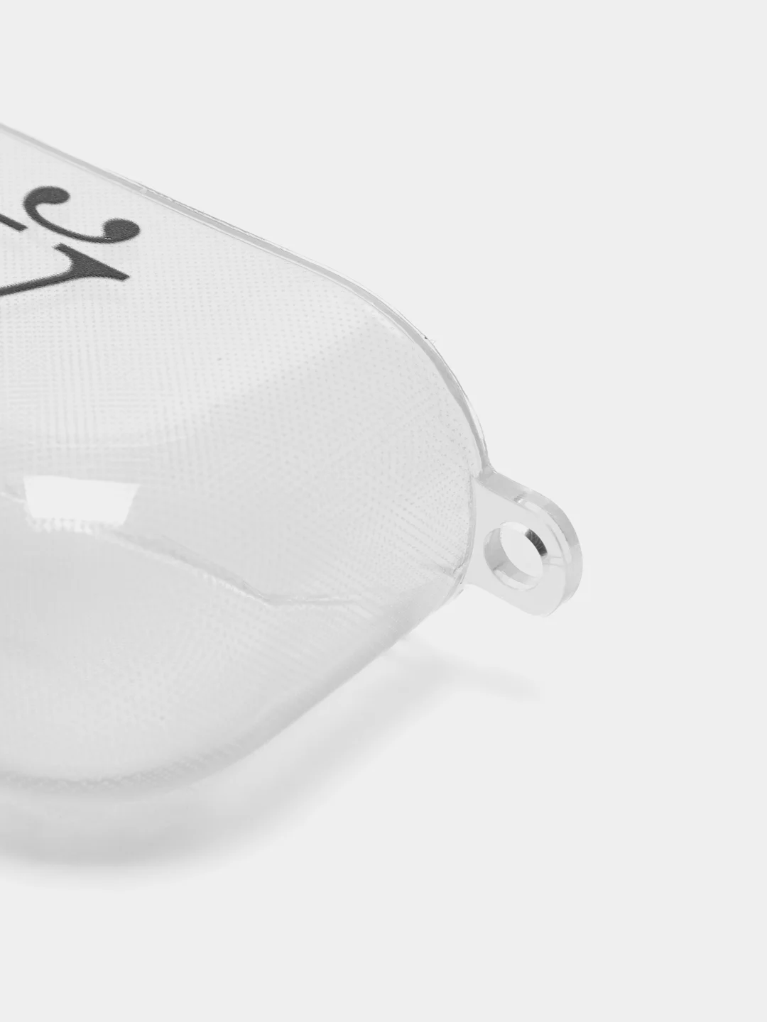 Коричневый чехол для наушников Apple AirPods 3 силиконовый прозрачный принт Nike / Найк