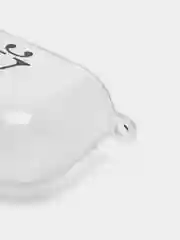 Коричневый чехол для наушников Apple AirPods 3 силиконовый прозрачный принт Nike / Найк
