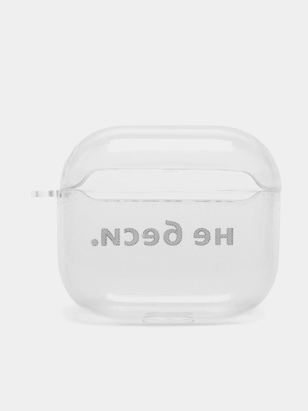 Мятный чехол для наушников Apple AirPods 3 силиконовый прозрачный принт Nike / Найк