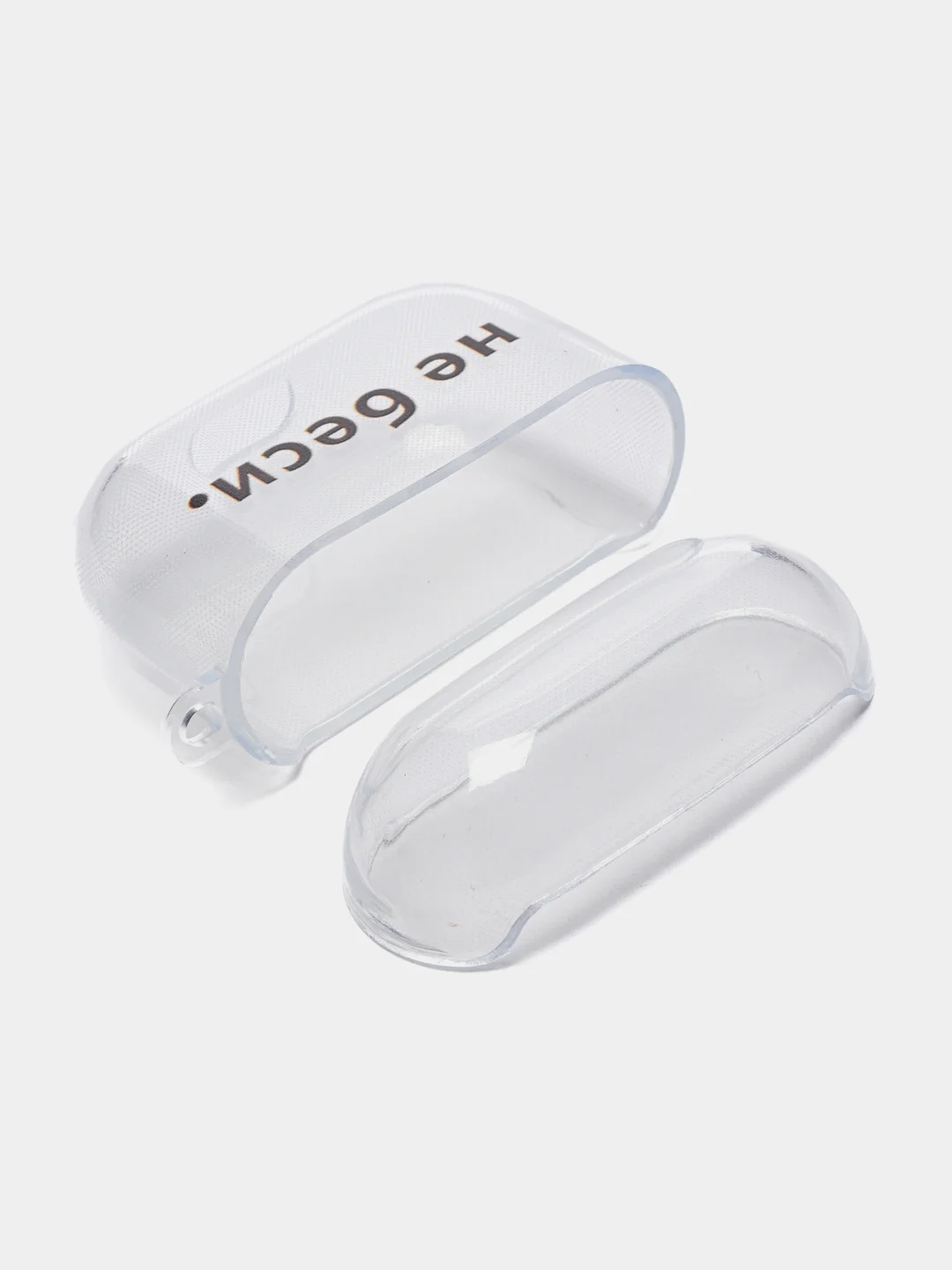 Мятный чехол для наушников Apple AirPods 3 силиконовый прозрачный принт Nike / Найк