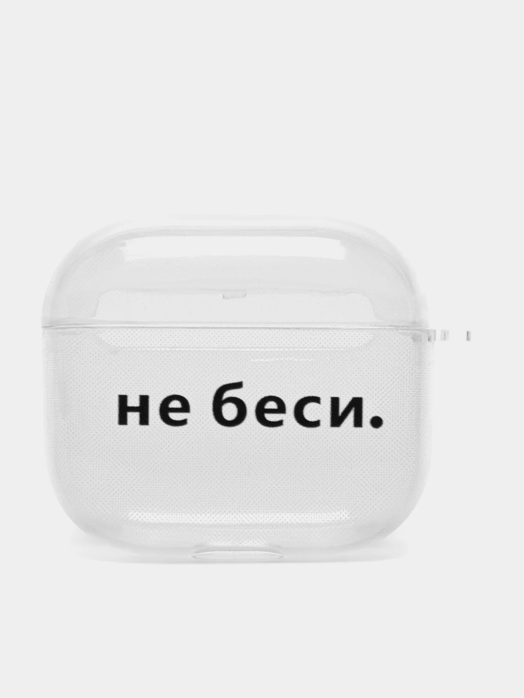 Мятный чехол для наушников Apple AirPods 3 силиконовый прозрачный принт Nike / Найк