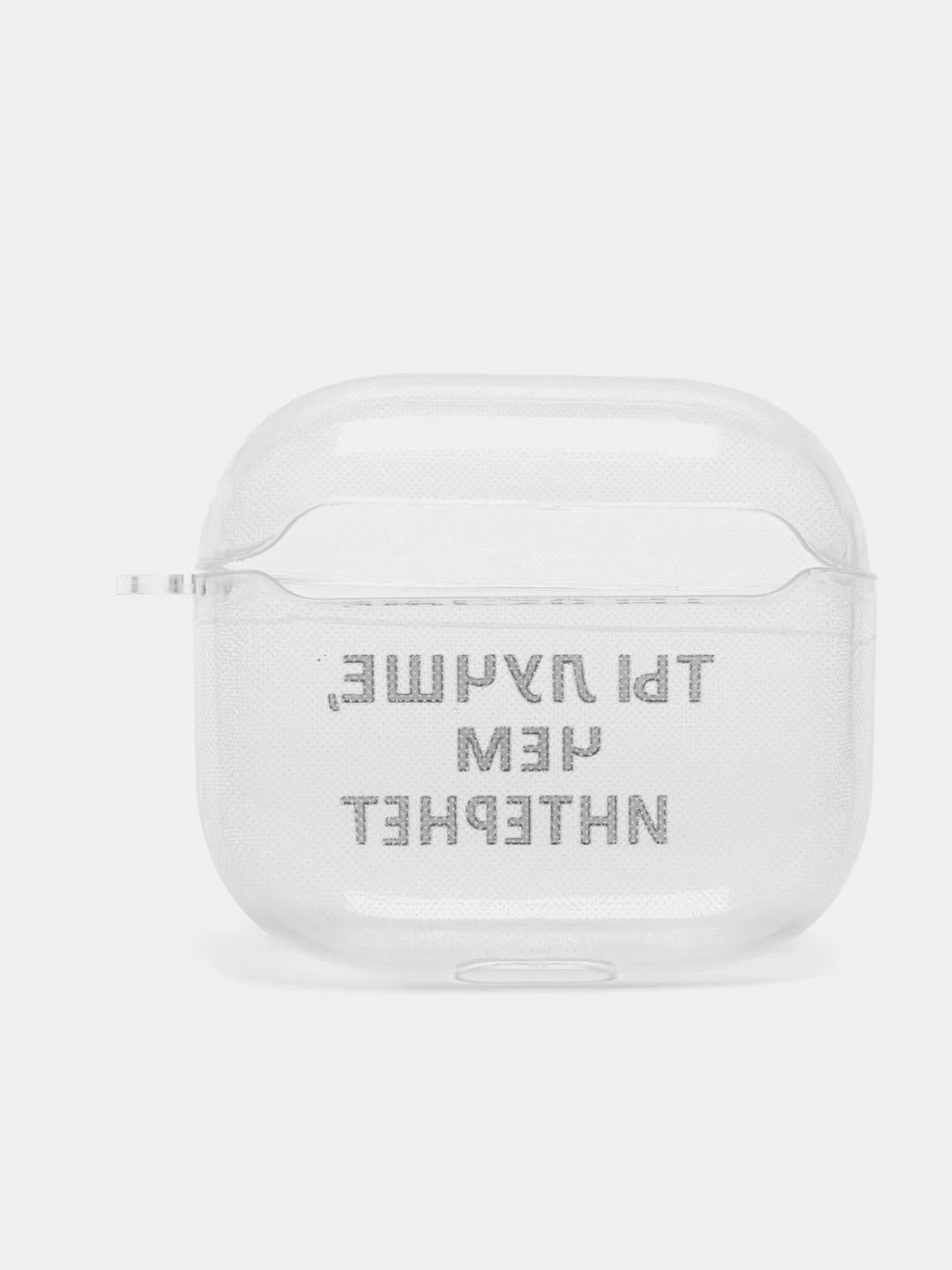 Коралловый чехол для наушников Apple AirPods 3 силиконовый прозрачный принт Nike / Найк