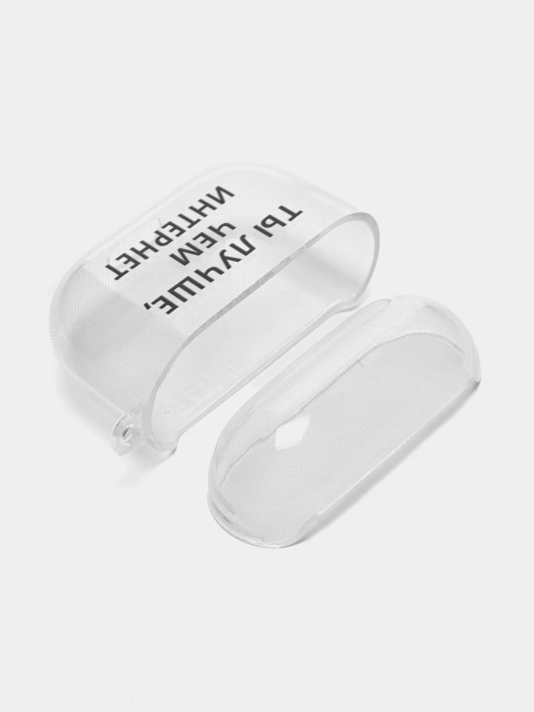 Коралловый чехол для наушников Apple AirPods 3 силиконовый прозрачный принт Nike / Найк