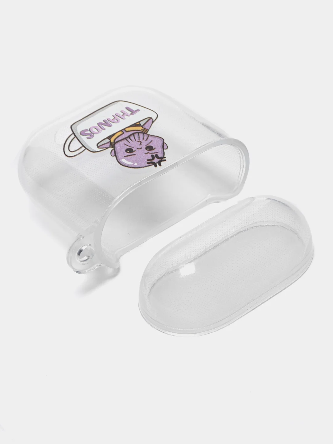 Фиолетовый чехол для наушников Apple AirPods 1, 2, силиконовый прозрачный комикс супергерои