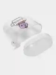 Фиолетовый чехол для наушников Apple AirPods 1, 2, силиконовый прозрачный комикс супергерои