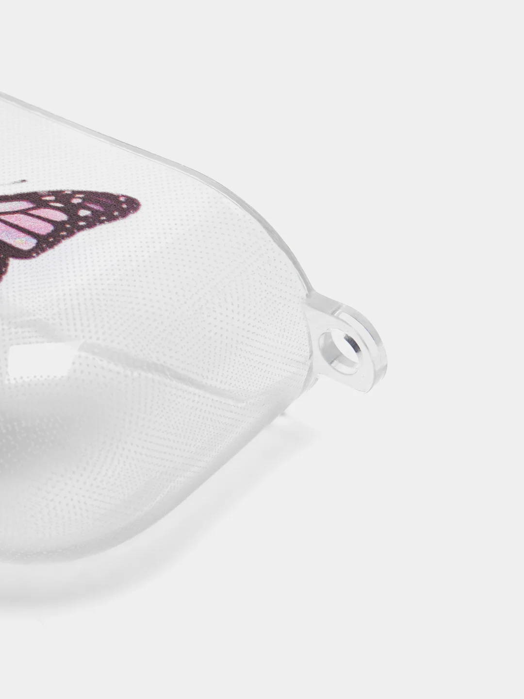 Лавандовый чехол для наушников Apple AirPods 3 силиконовый прозрачный принт Nike / Найк