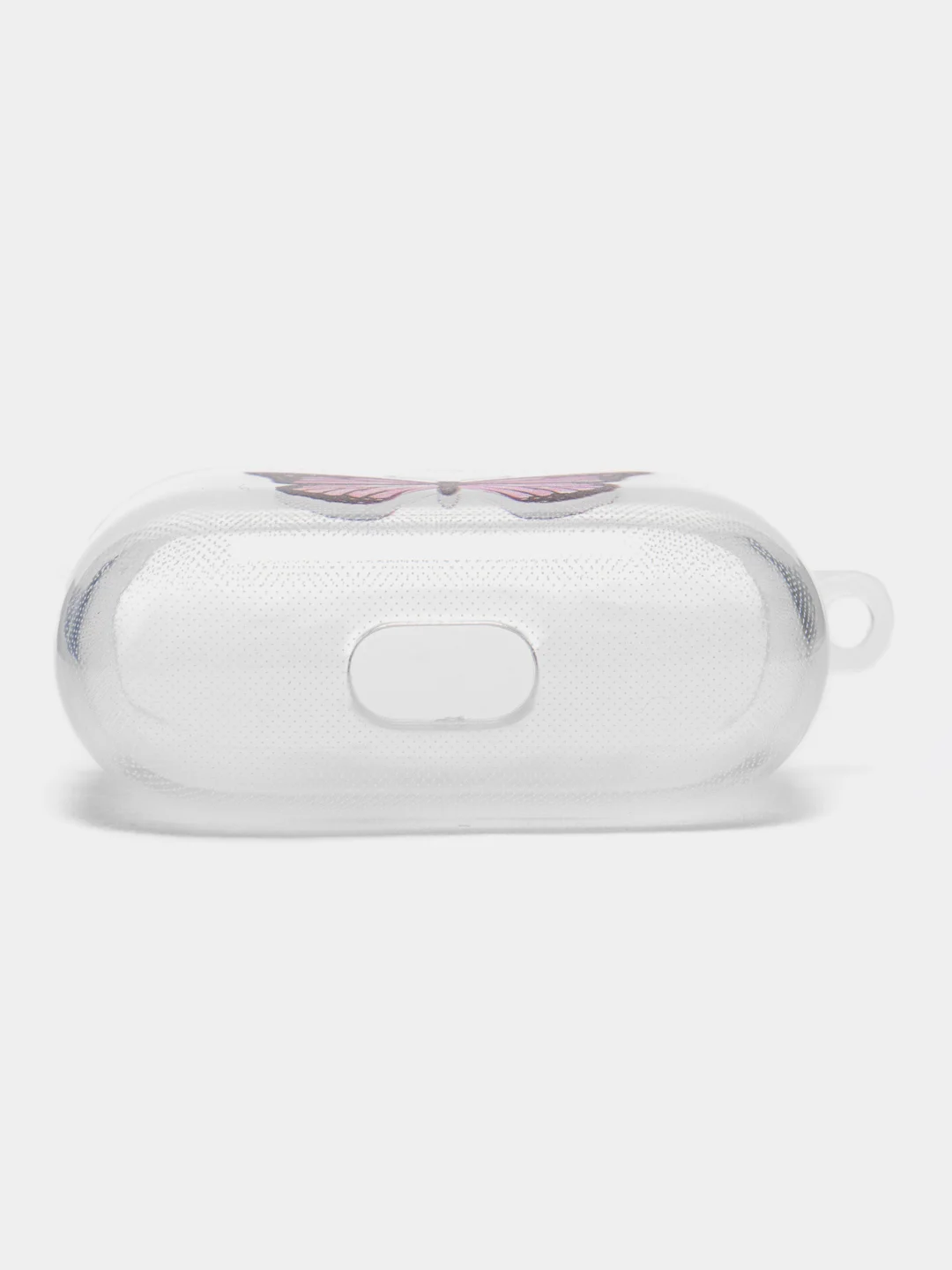Лавандовый чехол для наушников Apple AirPods 3 силиконовый прозрачный принт Nike / Найк