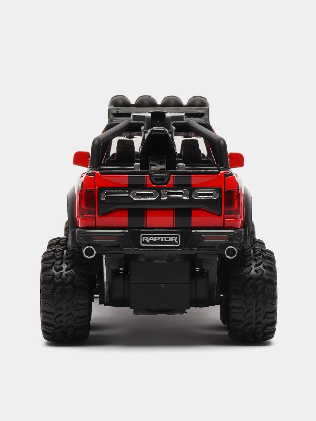 Красный машина металлическая полиция Форд Раптор (Ford Raptor), инерционная, с озвучкой, 21 см