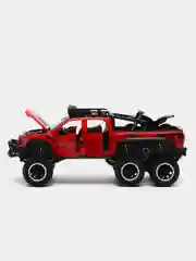Красный машина металлическая полиция Форд Раптор (Ford Raptor), инерционная, с озвучкой, 21 см