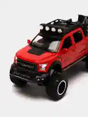 Красный машина металлическая полиция Форд Раптор (Ford Raptor), инерционная, с озвучкой, 21 см