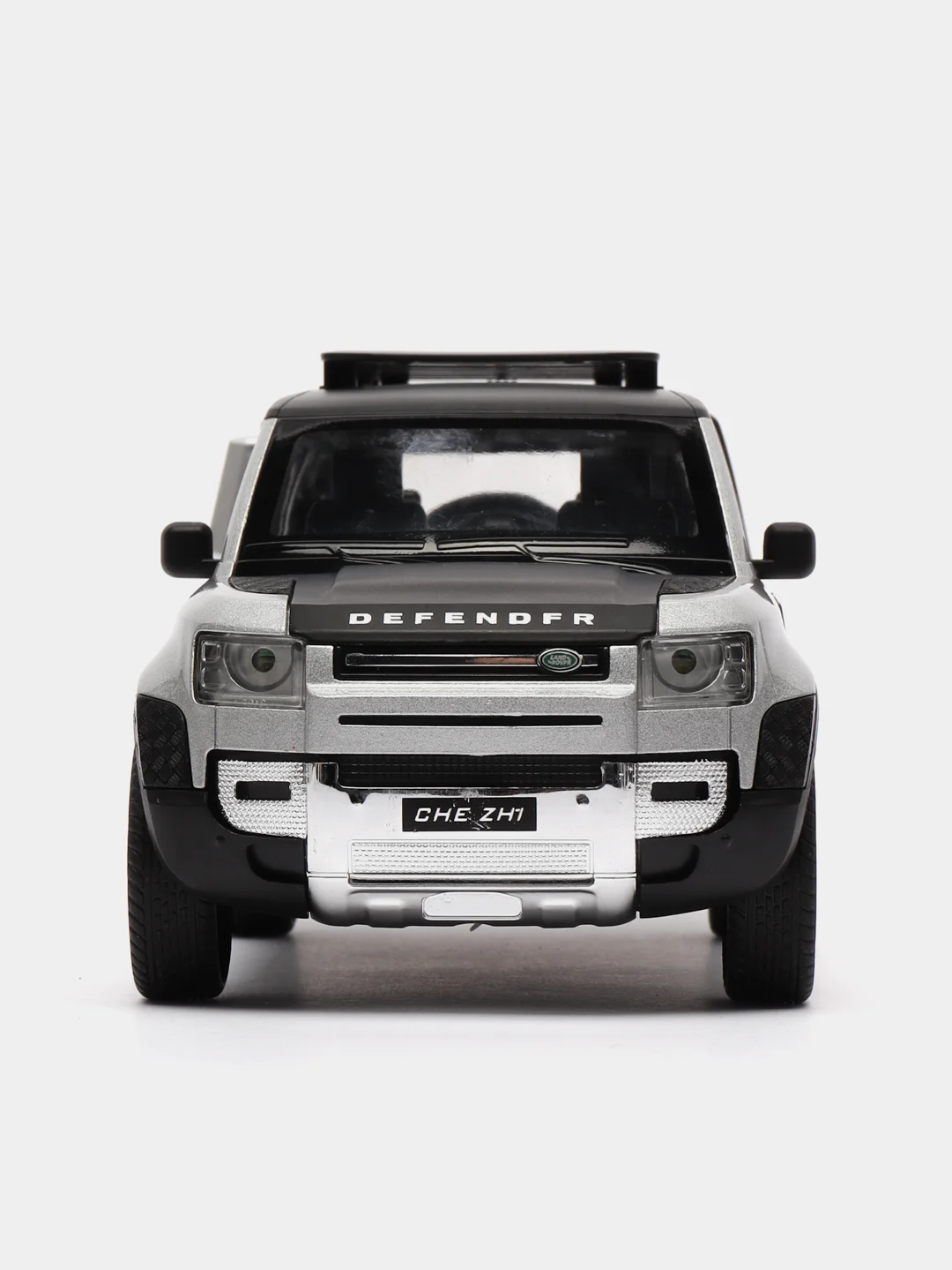 Серый металлик машина большая свет звук металлическая Land Rover Defender, инерционная с озвучкой, 20 см