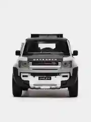 Серый металлик машина большая свет звук металлическая Land Rover Defender, инерционная с озвучкой, 20 см