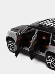 Серый металлик машина большая свет звук металлическая Land Rover Defender, инерционная с озвучкой, 20 см