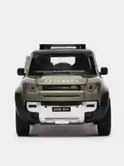 Зелёный хаки машина большая свет звук металлическая Land Rover Defender, инерционная с озвучкой, 20 см