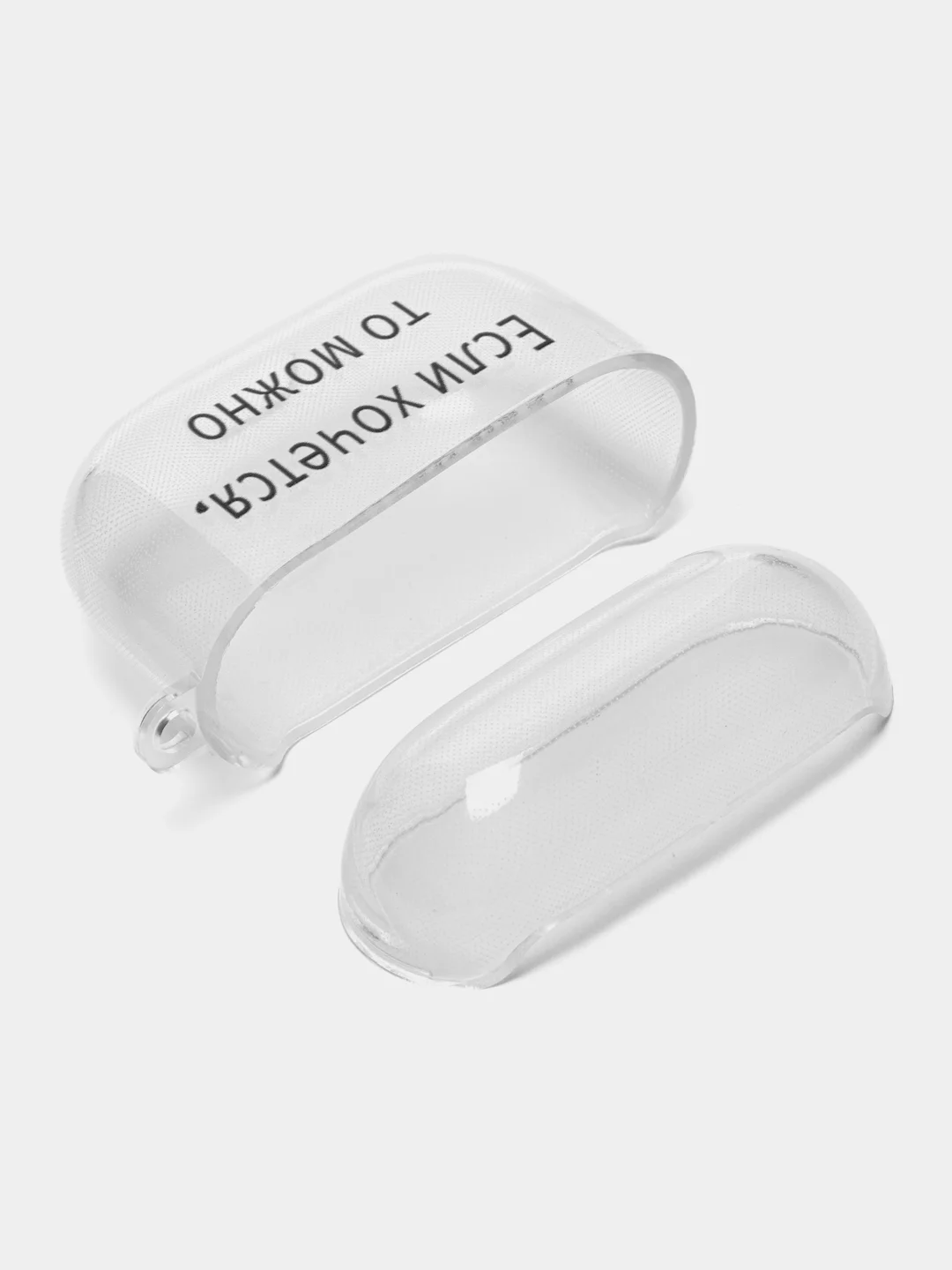 Голубой чехол для наушников Apple AirPods 3 силиконовый прозрачный принт Nike / Найк