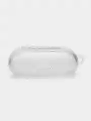 Голубой чехол для наушников Apple AirPods 3 силиконовый прозрачный принт Nike / Найк