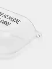 Тёмно-зелёный чехол для наушников Apple AirPods 3 силиконовый прозрачный принт Nike / Найк