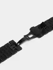 Черный блочный браслет для Apple Watch 7, 6, 5, 4, 3, 2, 1 и SE, стальной