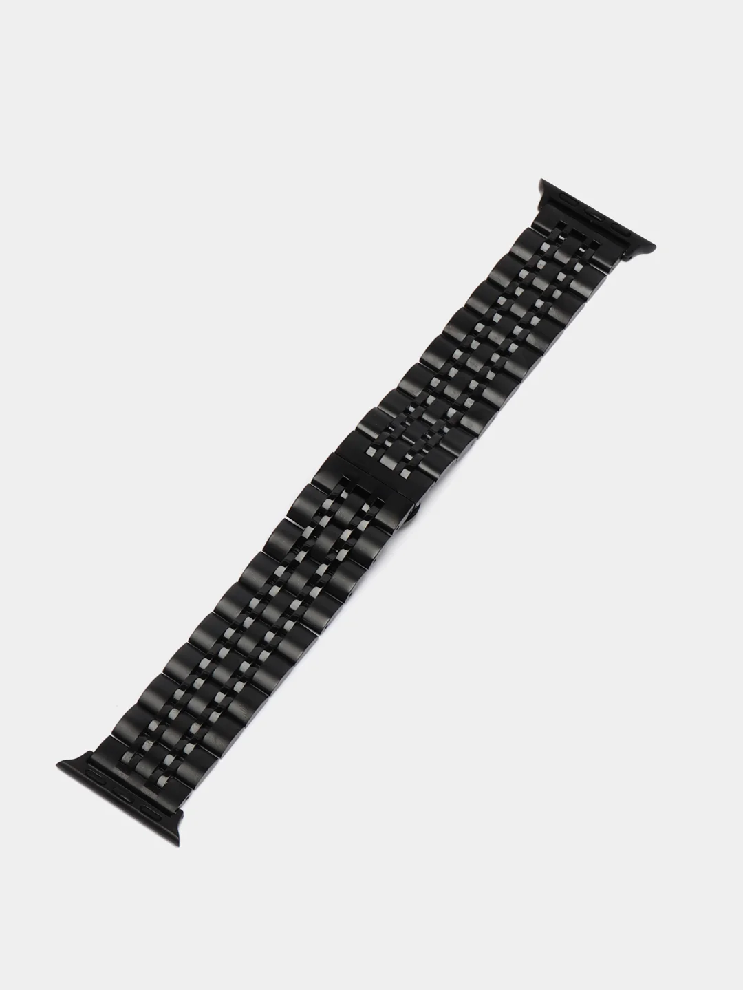 Черный блочный браслет для Apple Watch 7, 6, 5, 4, 3, 2, 1 и SE, стальной