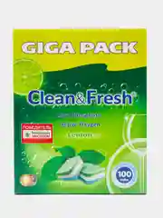 Таблетки для посудомоечных машин Clean & Fresh All in 1, 100 шт