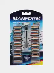 Бритва мужская станок для бритья MANFORM, 20 сменных кассет в комплекте
