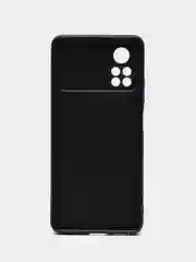 Черный чехол BROSCORP для Xiaomi Poco M4 Pro 4G, матовый, силиконовый, тонкий
