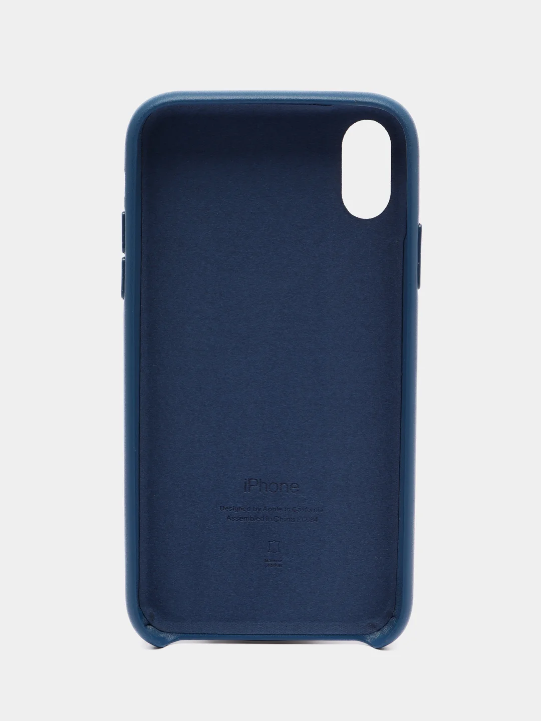 Синий чехол для iPhone X/XS/XS Max/XR под кожу (Leather Case)