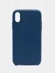 Синий чехол для iPhone X/XS/XS Max/XR под кожу (Leather Case)