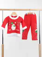 Алый новогодний костюм для детей