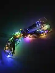 Светодиодная гирлянда на проволке/Интерьерная/Светодиодная/20 ламп/2 м/Питание ААА
