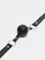 Черный кляп в рот с мячиком для БДСМ, 3 цвета