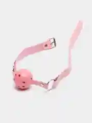 Розовый кляп в рот с мячиком для БДСМ, 3 цвета