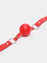 Красный кляп в рот с мячиком для БДСМ, 3 цвета