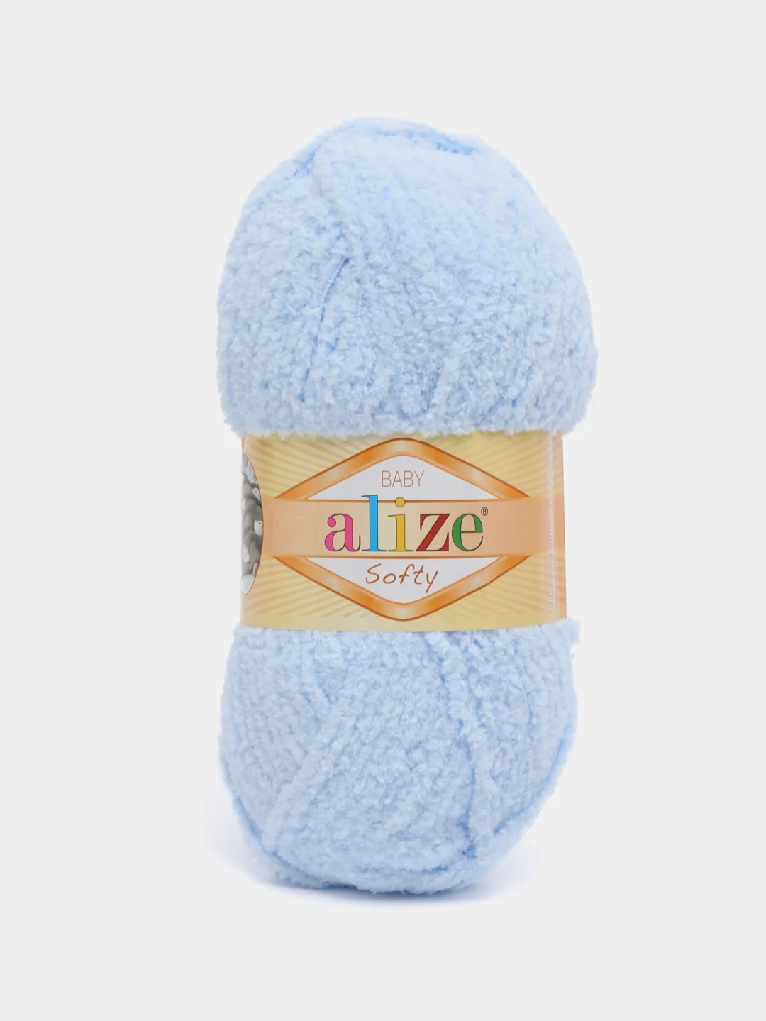 Небесно-голубой плюшевая пряжа Alize Softy, 50 г, 115 м