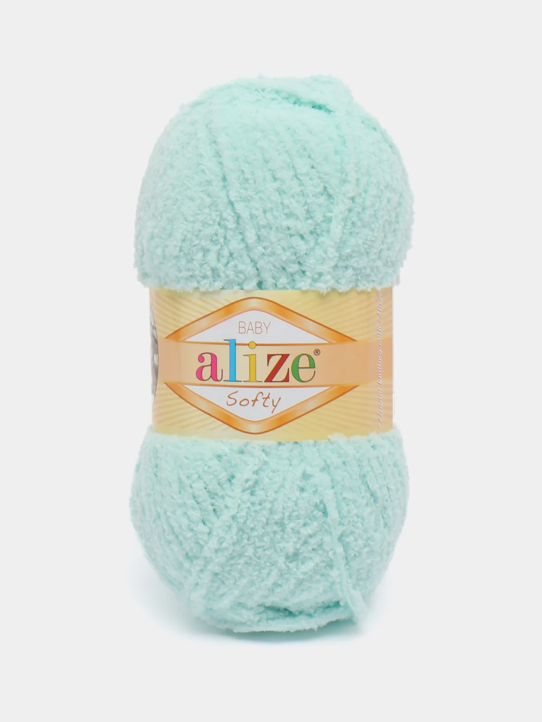 Зеленый плюшевая пряжа Alize Softy, 50 г, 115 м