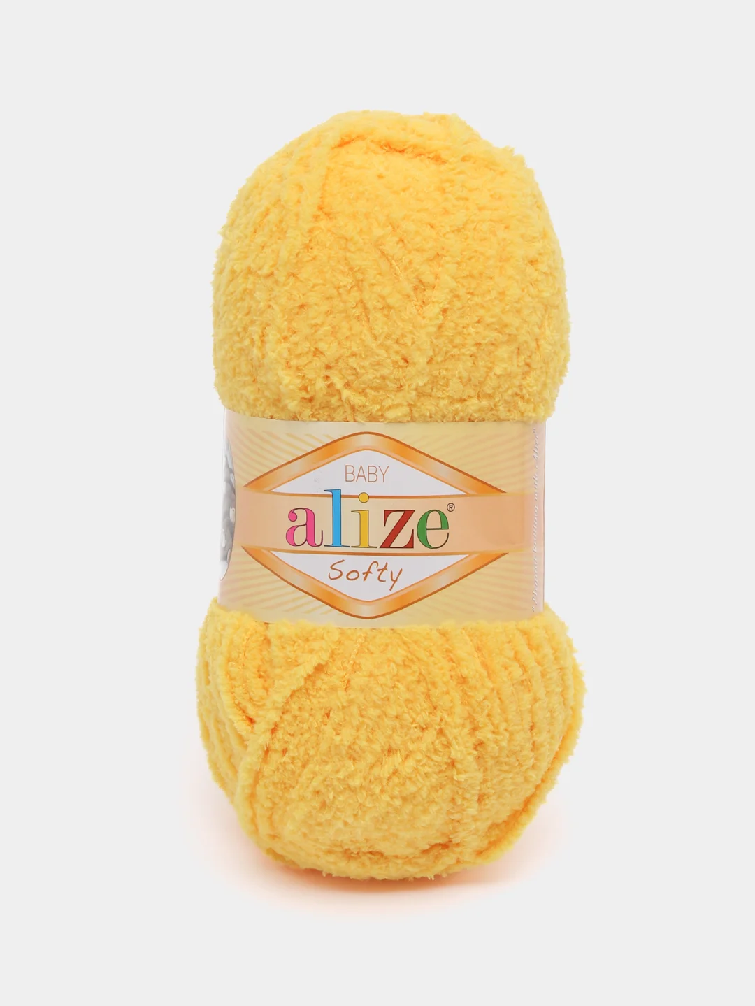 Желтый плюшевая пряжа Alize Softy, 50 г, 115 м
