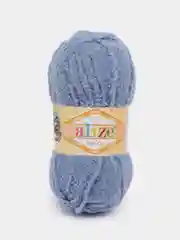 Синий меланж плюшевая пряжа Alize Softy, 50 г, 115 м