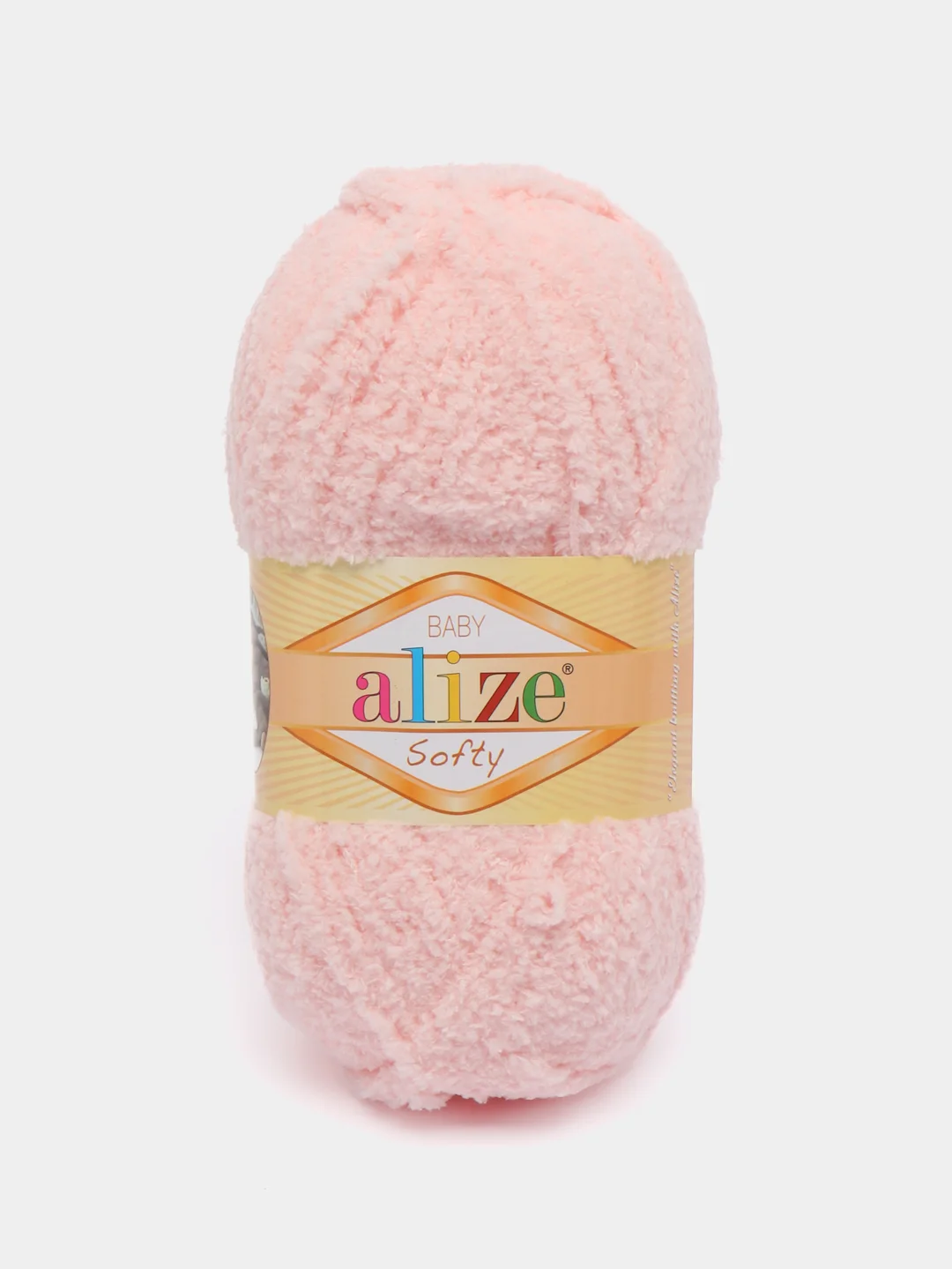 Пастельно-коралловый плюшевая пряжа Alize Softy, 50 г, 115 м