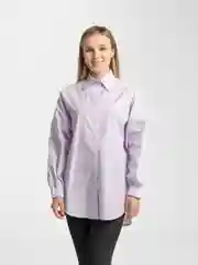 Рубашка женская, оверсайз, хлопковая, однотонная, с длинным рукавом