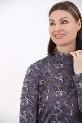 Тёмно-коричневый кофта женская, водолазка с длинным воротом из вискозы Глория Трикотаж