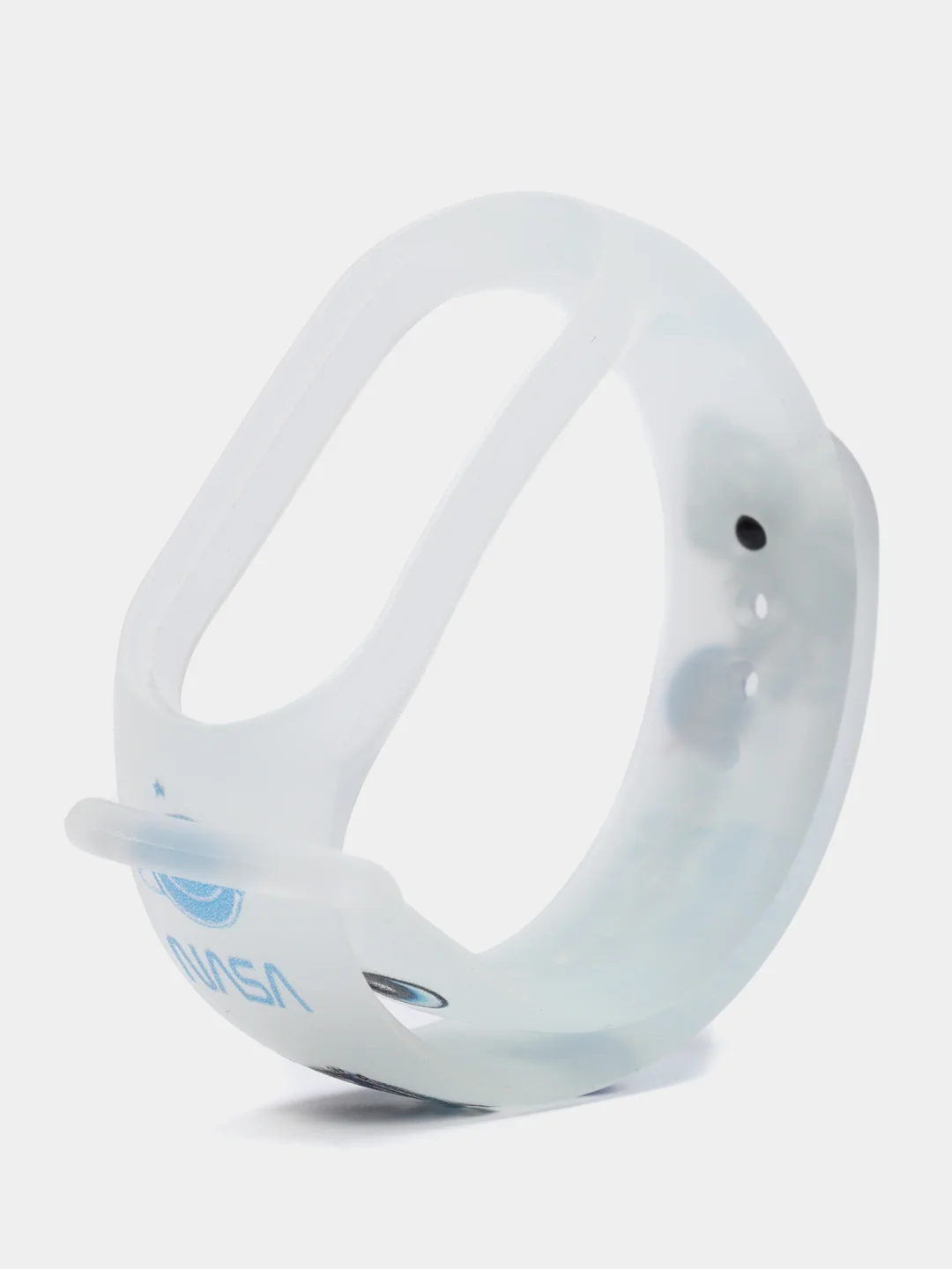 Небесно-голубой силиконовый ремешок для фитнес часов Xiaomi Mi Band 3 / 4 / 5 / 6 / 7 сяоми ми банд