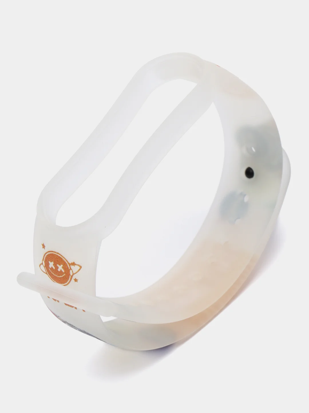 Оранжевый силиконовый ремешок для фитнес часов Xiaomi Mi Band 3 / 4 / 5 / 6 / 7 сяоми ми банд