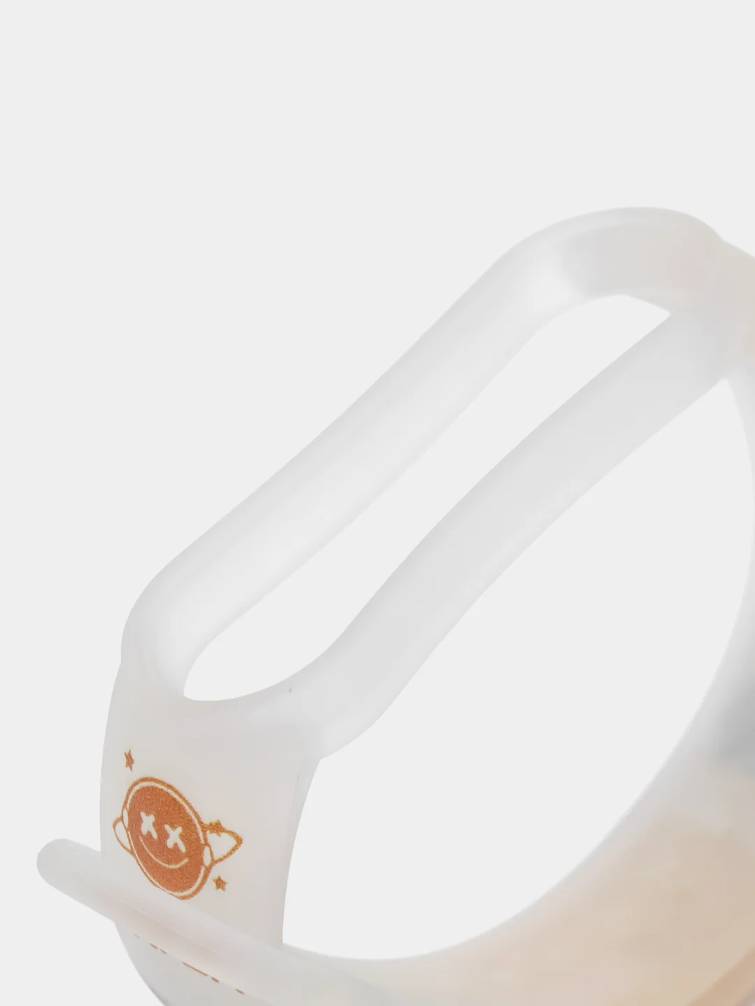 Оранжевый силиконовый ремешок для фитнес часов Xiaomi Mi Band 3 / 4 / 5 / 6 / 7 сяоми ми банд