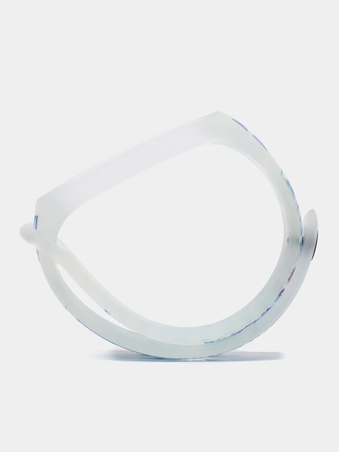 Голубой силиконовый ремешок для фитнес часов Xiaomi Mi Band 3 / 4 / 5 / 6 / 7 сяоми ми банд