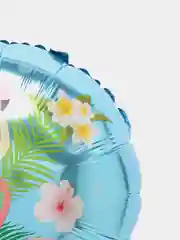 Темно-синий воздушный фольгированный круглый шар "С днем рождения", 18 дюймов