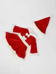 Красный новогодний костюм для девочки "Мисс Санта", 2 вида