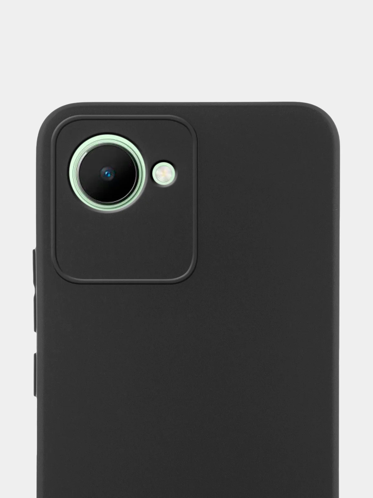 Черный чехол BROSCORP для Realme C30, C30S и Narzo 50i Prime, матовый, силиконовый, защита камеры