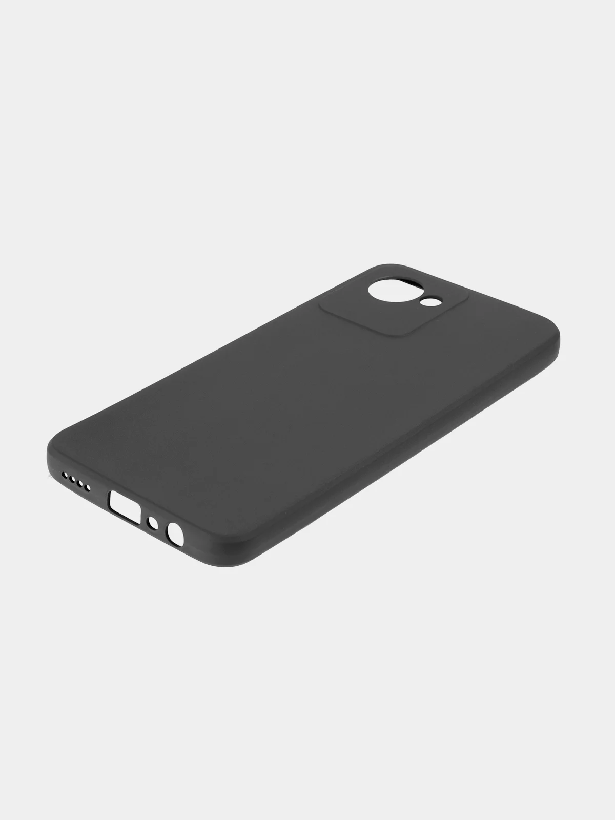 Черный чехол BROSCORP для Realme C30, C30S и Narzo 50i Prime, матовый, силиконовый, защита камеры
