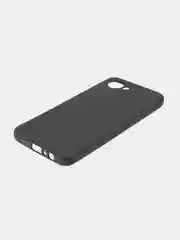 Черный чехол BROSCORP для Realme C30, C30S и Narzo 50i Prime, матовый, силиконовый, защита камеры